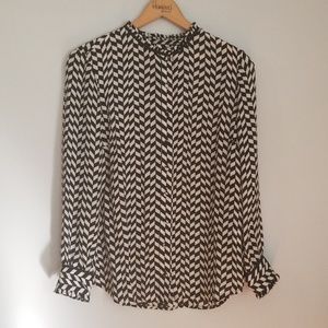 J.Crew size 2 Herringbone silk blouse